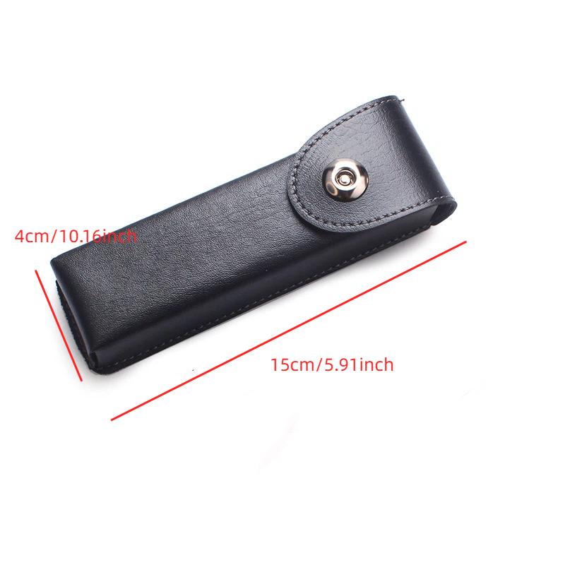 Unisex Portable Leather Phone Pouch 1Pcs Belt Wearable Glasses Storage Box for Business Trip Outdoor Activities