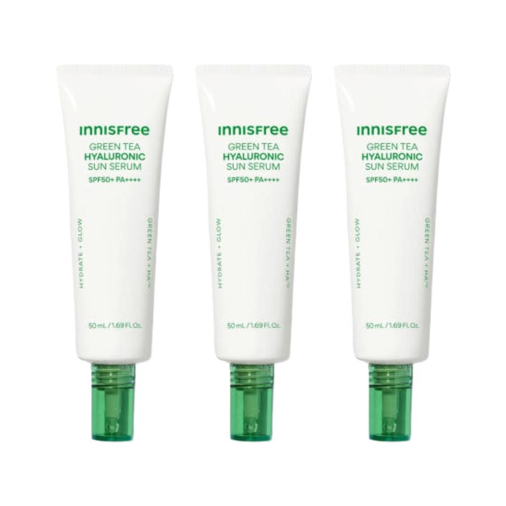 Innisfree Green Tea Hyaluronic Acid Moisture Sun Serum SPF50+/PA++++ 50mL (3 Options)
