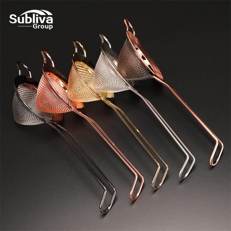 

Мелкоячеистый фильтр для коктейлей, отлично подходит для удаления остатков сока, инструмент для ситечка для джулепа чёрный