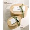 Scatola Regalo Ovale in Carta Kraft per Capodanno e Festa degli Insegnanti, Souvenir e Confezionamento per Dolci, Scatola Vuota