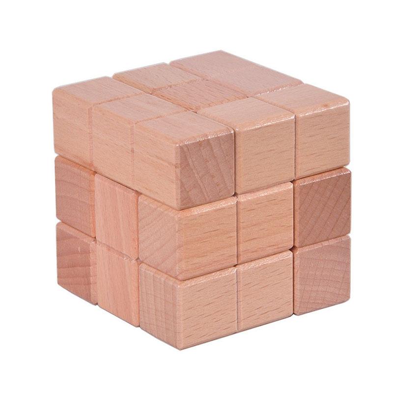 Activating Toys Casse Tete 3D Wooden Cube Puzzle Iq Logic Training Brain Teaser Puzzles Rompecabezas Montessori Educational Toys