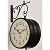 Vintage Clock Abstract Iron Station Analog Clock (12 X 12 Inch, Dial: 12 Inch, Black)