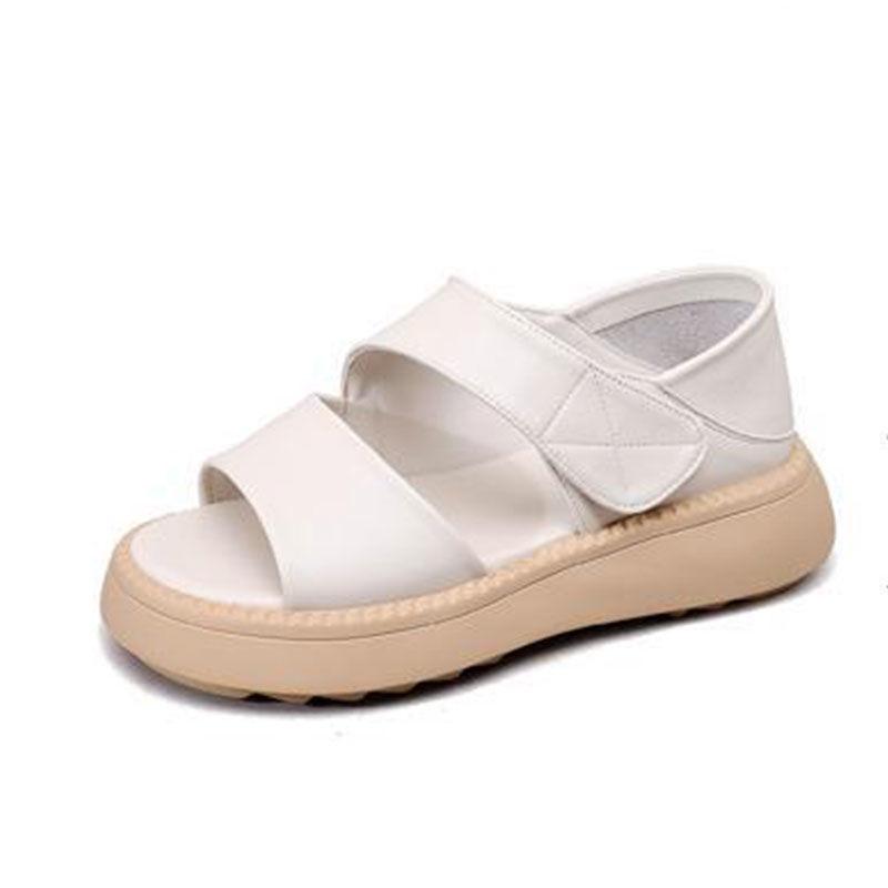 Velcro sandals women's summer wear in 2025 with skirt bag and platform muffin casual beach shoes tide