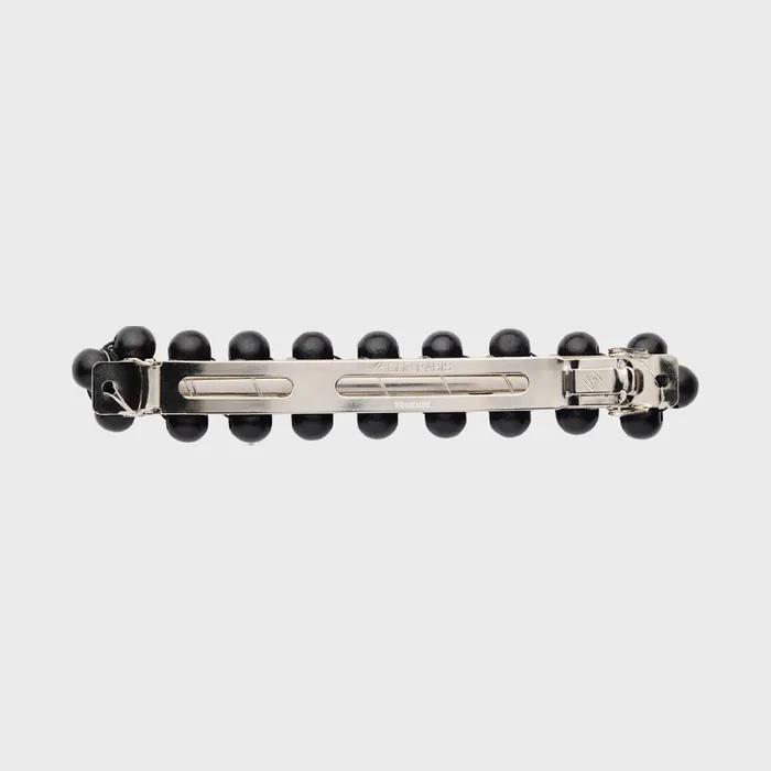 [TOAKNET] Large Wood Ball Clip Hairpin Black