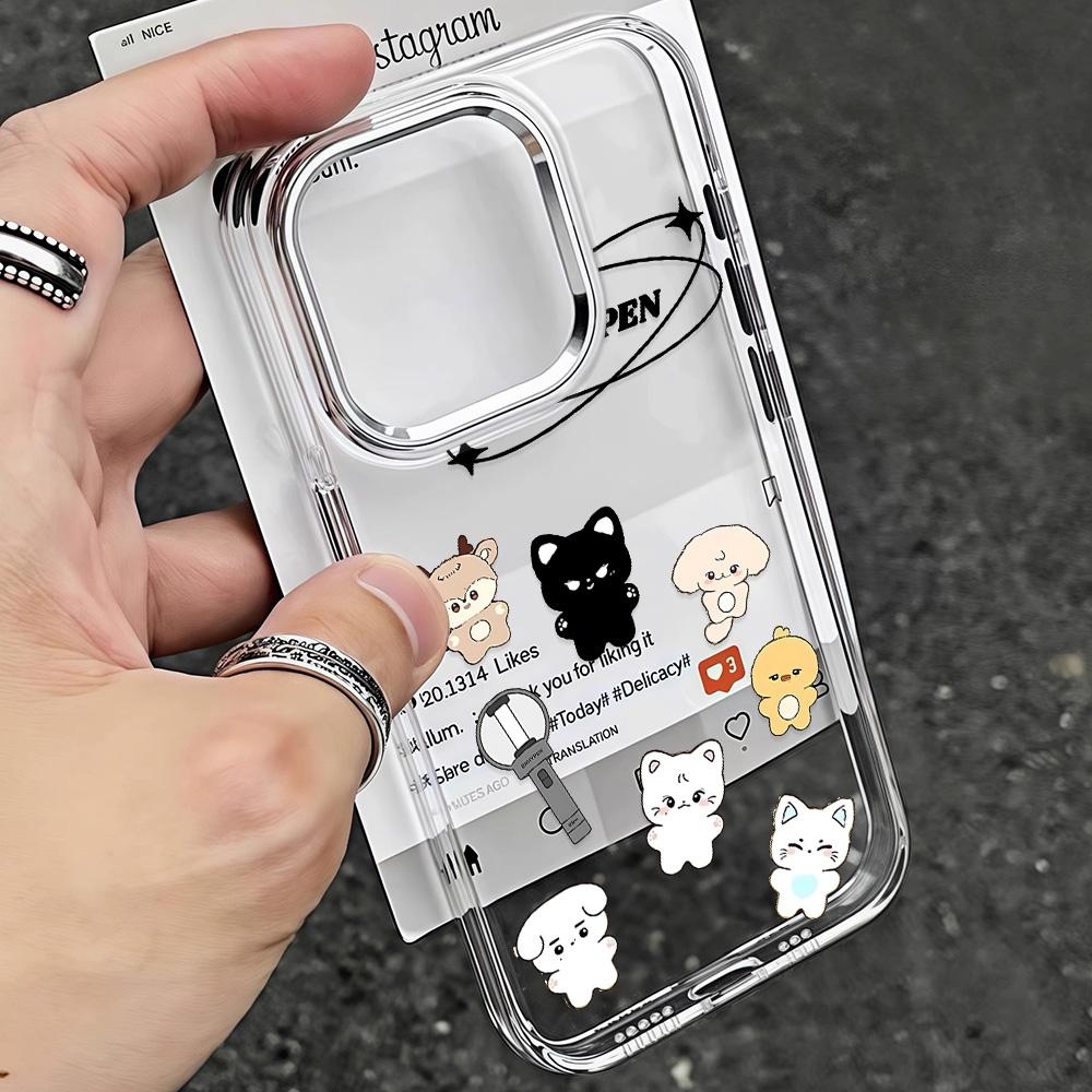 Kpop E-ENHYPENS Phone Case for Samsung Galaxy S25 S24 S23 S22 S21 S20 Note20 FE Ultra Edge Plus 4G 5G Transparent Soft Cover