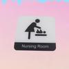 Pop Black Acrylic Creative Signage Nursing Room Sign Wall Label Sticker Warning Badge for Shopping Malls Airports Stations Hospitals Parks