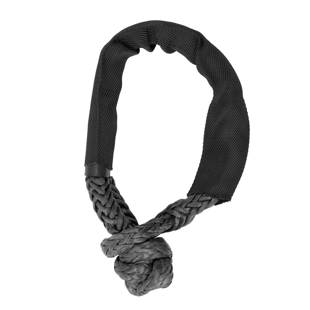 Synthetic Soft Shackle 33069lbs Breaking Strength Off Road Recovery Rope for ATV SUV TruckBlack