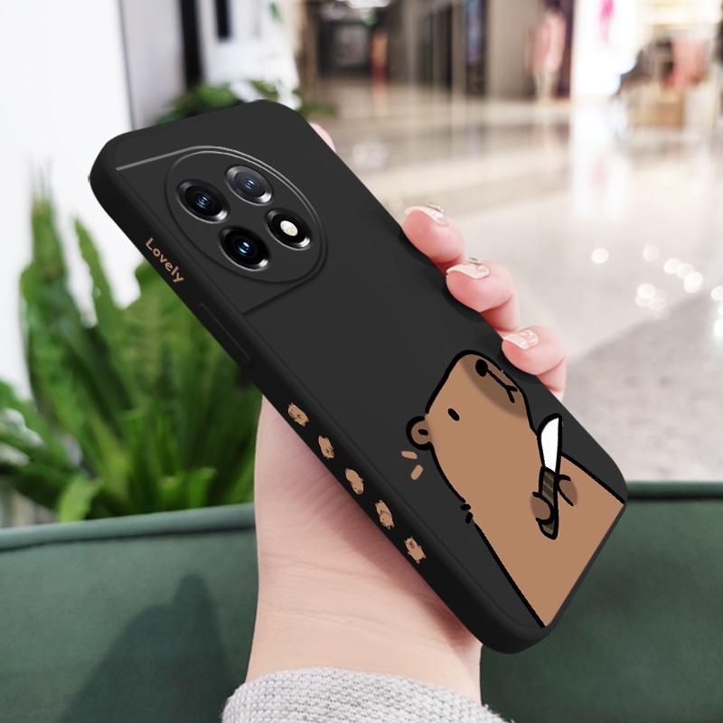 

Clever Capybara Phone Case For Oneplus 13 13R 12 12R 11 11R 10 10R 10T 9R 9RT 9 8T 8 7 7T Pro 5G Liquid Silicone Cover OnePlus 11 5G