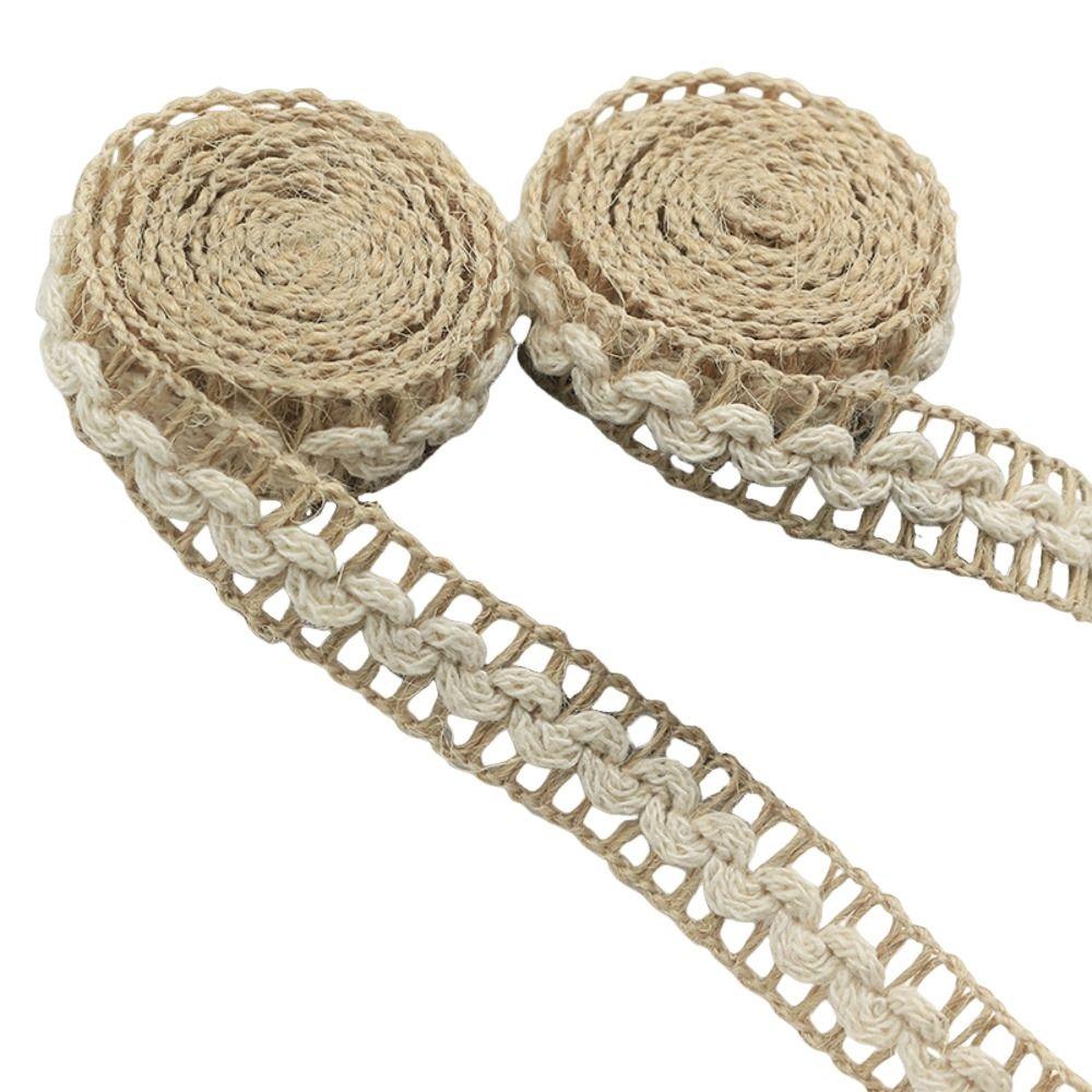 10 Meter Burlap Ribbons Handicraft Weavin Jute Yarn Retro Jute Burlap Ribbons  DIY Arts