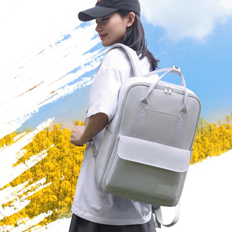 

Oxford Cloth Backpack for Girls, Large Capacity Notebook Backpack, Waterproof College Style Travel Schoolbag