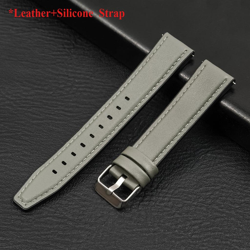 20mm 22mm Leather Strap for Samsung Galaxy Watch 7 6 5 4 40 44mm Gear Band Vintage Bracelet for Xiaomi Redmi Watch 5 Lite/Active
