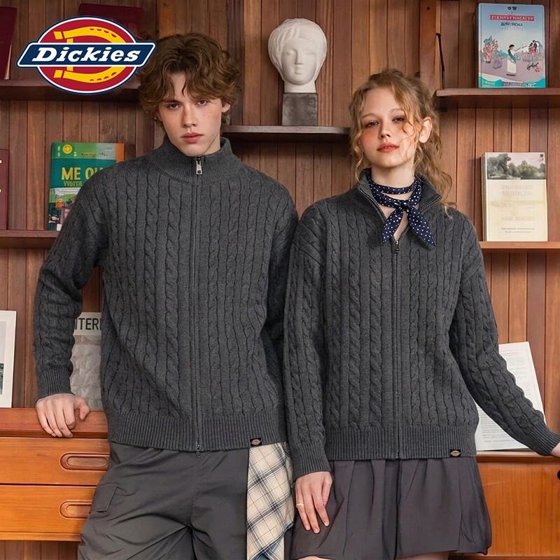 Dickies Unisex Zip-Up Knit Cardigan