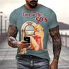 Vintage Motorcycle T Shirt For Men 3D Racing Girl Short Sleeve Tops Street Men's Biker T-shirt Oversized Tee Shirt Clothing