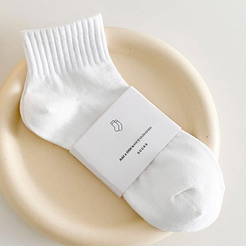 5 Paar Damen Frühling und Sommer Alle Arten von Mode Preppy Stil Einfache einfarbige Kniestrümpfe