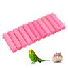 Wooden Pet Stand Bracket Swing Bed Toy for Squirrel Sugar Glider Hamster Parrot Pink