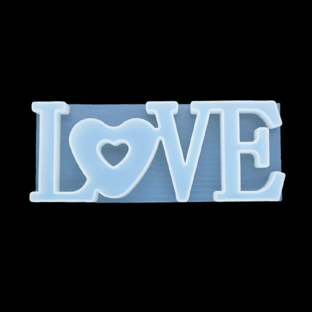 Silicone World 3D Heart Candle Silicone Mold Letters Epoxy Resin Mold DIY Crafts Aromatherapy Gypsum Soap Mold Home Decoration