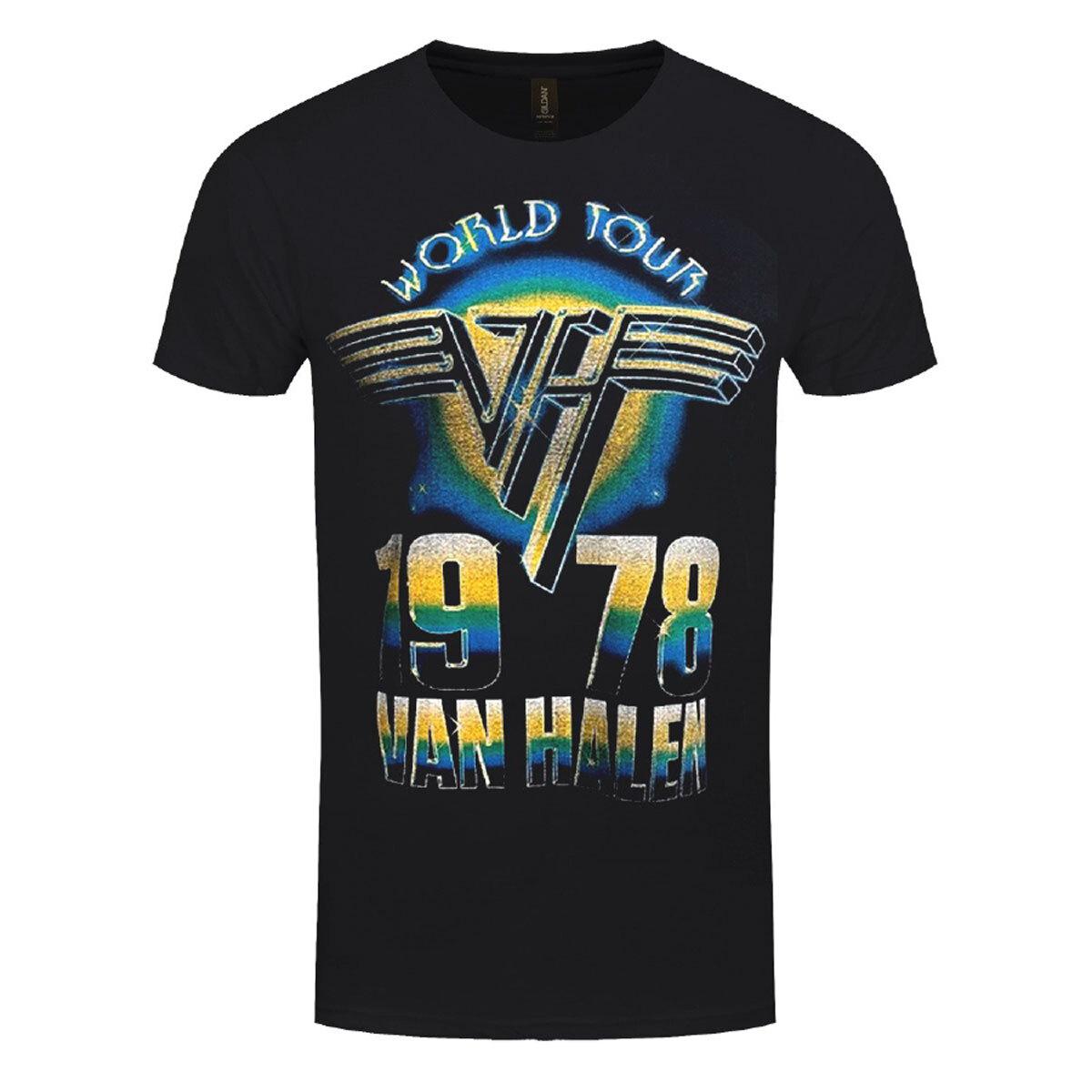 Футболка Van Halen 1978 World Tour Band Новая Черная Официальная M