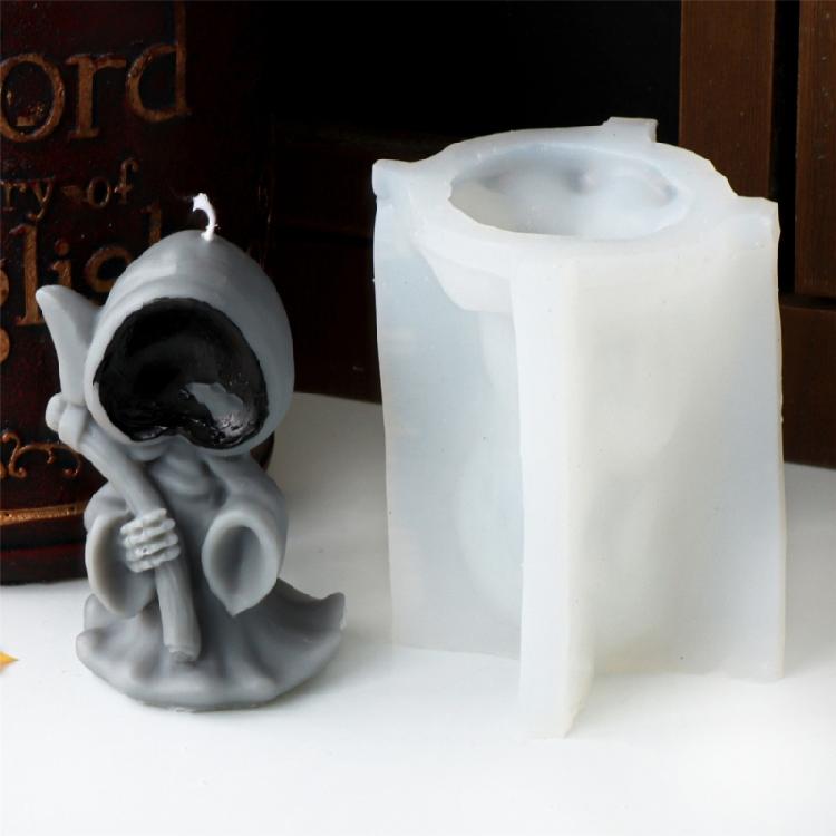 Candle Moulds Hand-Making Soap Molds Death Shape Clay Mould Silicone Crafting Moulds Suitable for Hand-Making Project