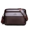 Men's Soft Leather Shoulder Bag Men's Crossbody Bag Briefcase Business Casual Men's Backpack Horizontal