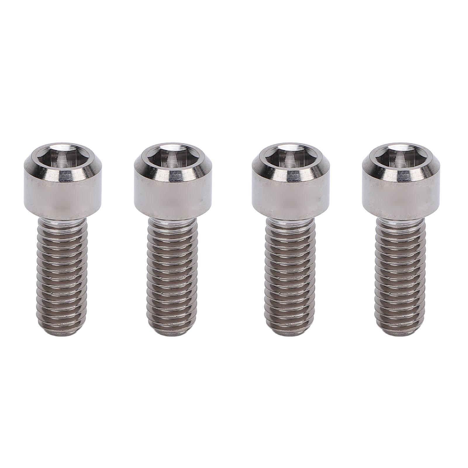 

4 Pcs Disk Brake Caliper Screw M6x16mm Ti Alloy Sturdy Lightweight Low Temperature Drift Suppression Bike Brake Screw Ti Color