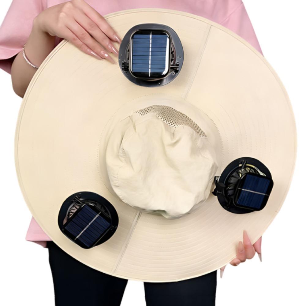 UV Protection Summer Fan Visor Cap Breathable Fishing Bucket Hat Solar Fan Hat Hiking