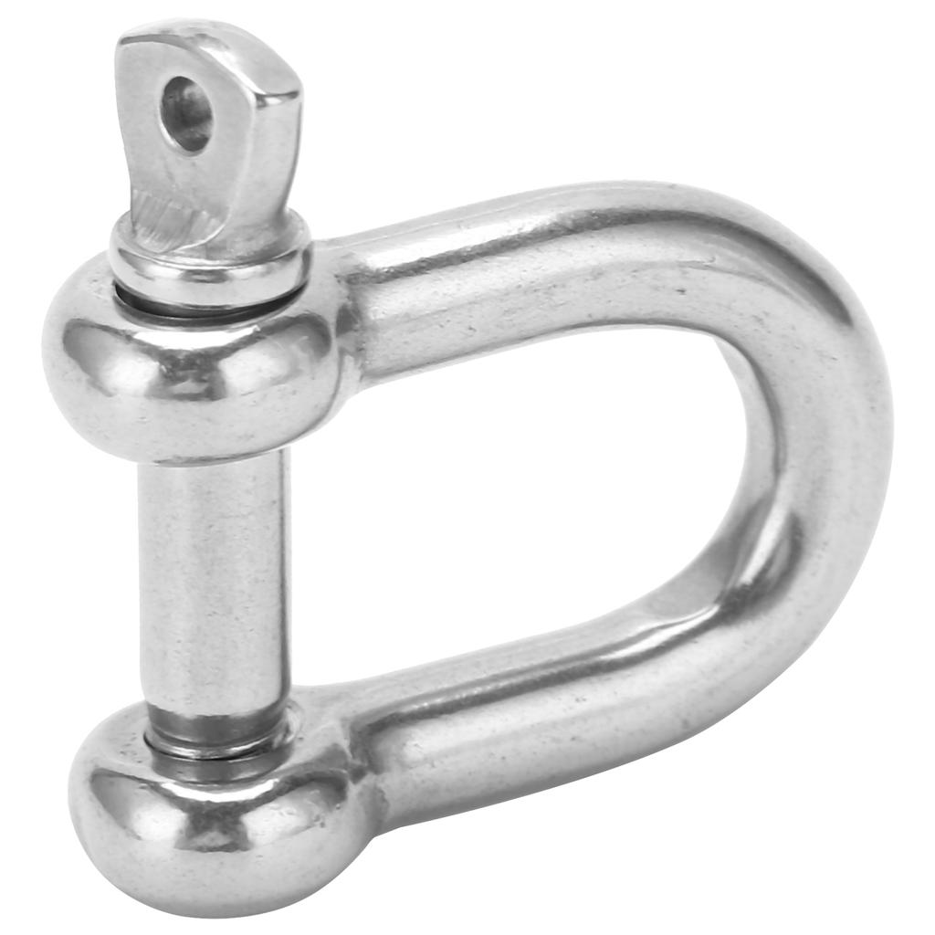 5PCS D Shackle with Screw Pin Stainless Steel 304 Heavy Duty for Chains Wirerope Lifting