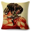 Attack On Titan Cushion Cover Decor Cartoon Japanese Anime Print Pillowcase for Sofa Home Car Polyester Pillow Case ,
