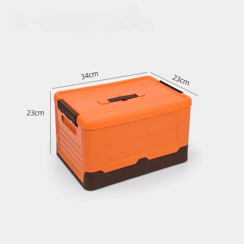 Multifunction Storage Box Sundries Storages Large Capacity Plastic Storages Supplies Organizer With Lid Space-Saving Folding Box