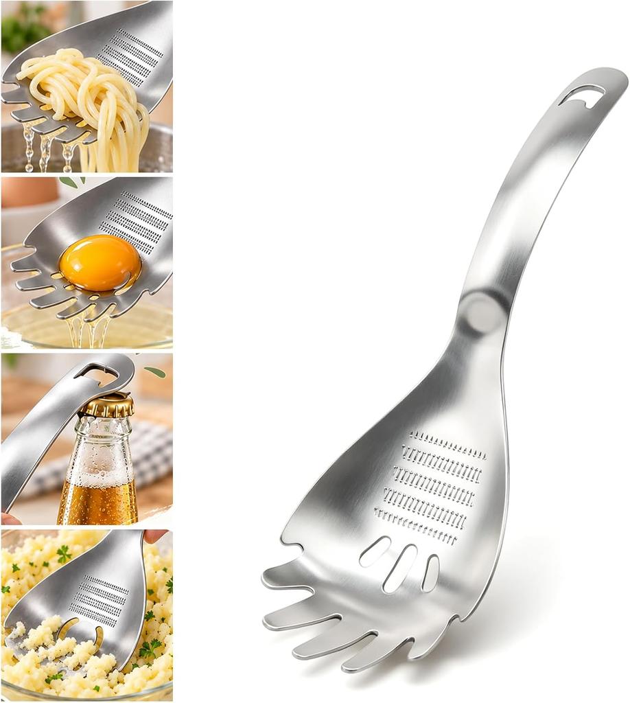 5-in-1 Stainless Steel Cooking Spoon, Multifunctional Stainless Steel Spoon, Stainless Steel Egg Slotted Spoon, Kitchen Cooking Tools for Potato