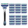 5-Blade Shaving Refill Cartridges with Flexible Head and Precision Trimmer