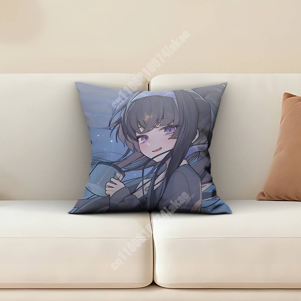 Blue Archive Kozeki Ui Pillow Cover Sofa Couch Cushion Case Home Living Room Decoration