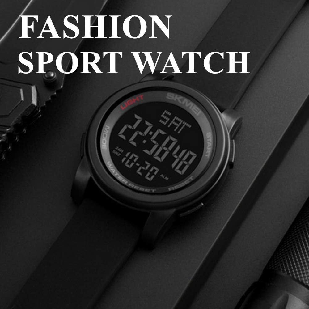 Time Ever Digital Watch Waterproof Men's Sports Wrist Watch Multi-function Stopwatch Alarm Outdoo...