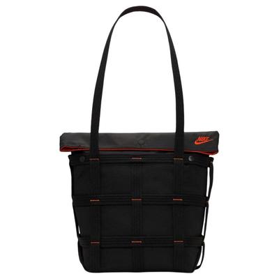 Nike Polyester Handbag, Shoulder Bag Regular Unisex Black & Orange Casual HF5303-010