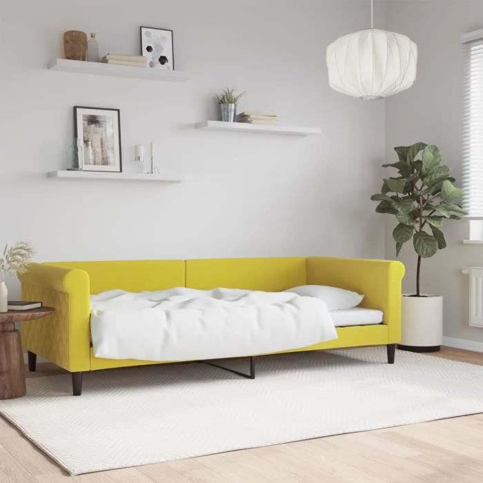 VidaXL Daybed Yellow 90x200 Cm Velvet 354249