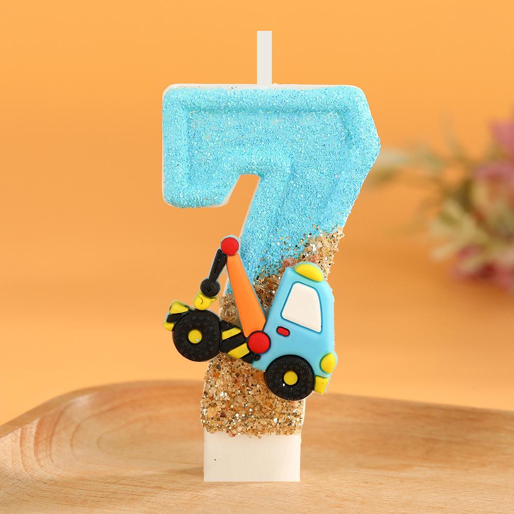 Digital Candle Birthday Little Celebration Cake Topper Decoration