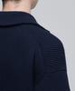 Musinsa Standard Relaxed Ribbed Knit Zip-Up [Navy]