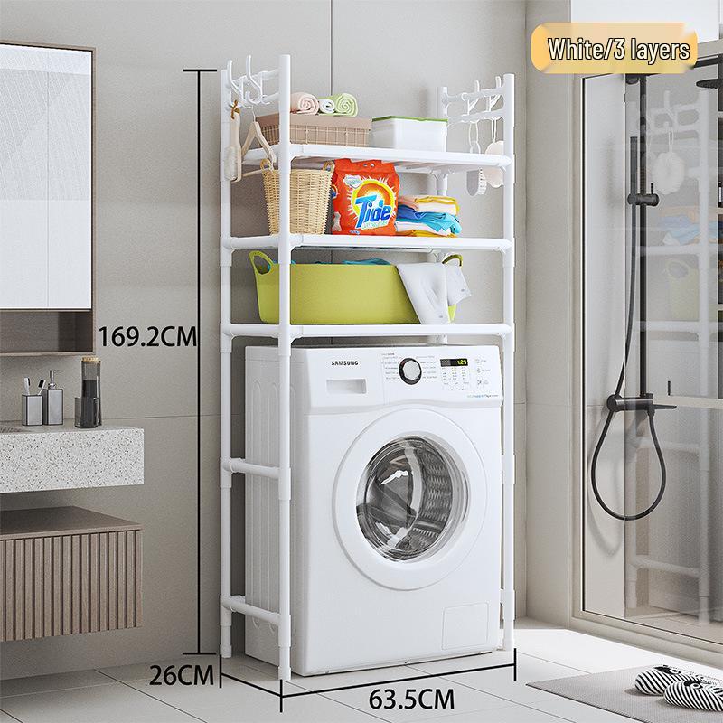 Freestanding Large Capacity Washing Machine with Multi-Layer Storage Wardrobe and No-Punch Space-Saving Design