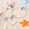 Blue Series 100% Copper Metal Charm Bead Components Pendant Bead Components Compatible With Authentic Original Bracelet High Quality Fine Jewelry Do