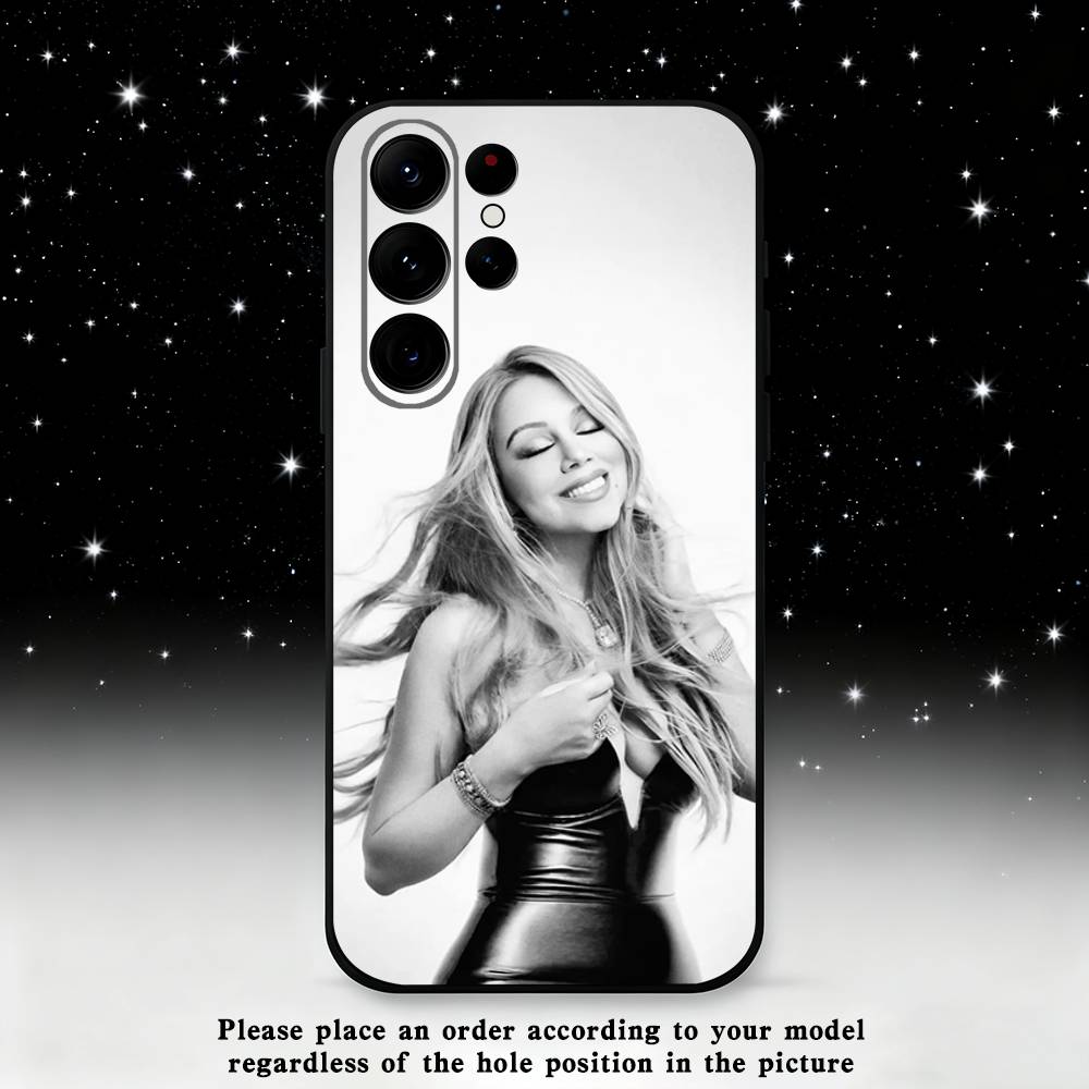 M-Mariah C-Carey Singer Phone Case For Samsung S 25,24,23,22,30,21,10,9,Ultra,Plus,Lite,FE,4,5 G Black Soft Case
