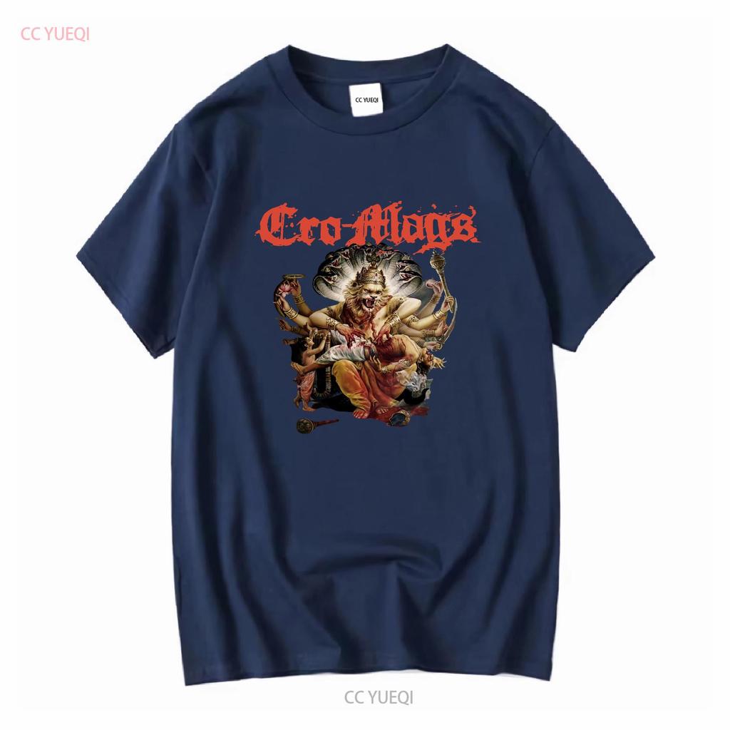 Cro Mags Band Music Black T Shirt Cotton  vintage Washed Slightly homme streetwear fashion Casual Soft Unisex Versatile