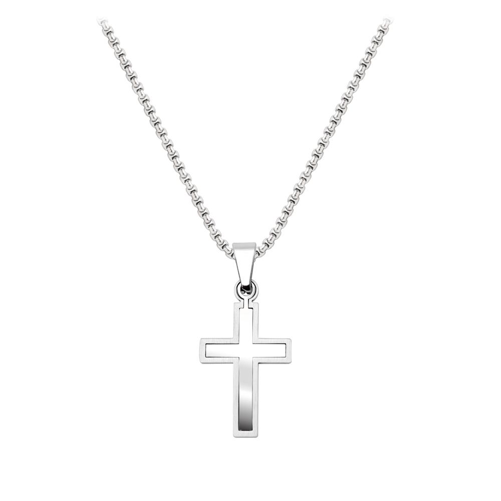 Blancier Double Cross Bm251N1060 Men'S Necklace