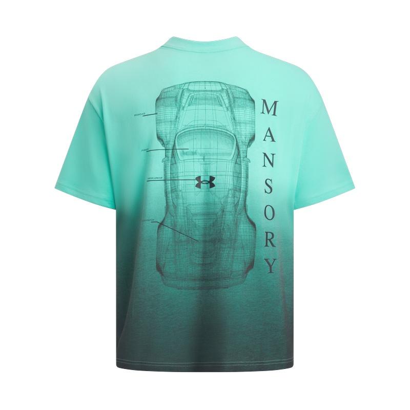 Under Armour T Shirts Men's Cyan Crew Neck Straight Fit 6009211-425