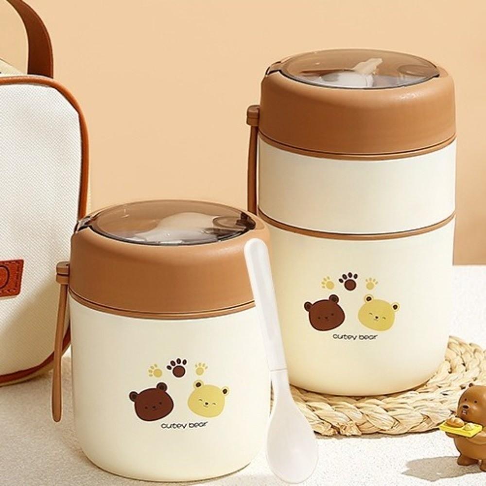 680ml Thermal Lunch Box with Spoon Thermal Jar Food Container Insulated Food Container  Office