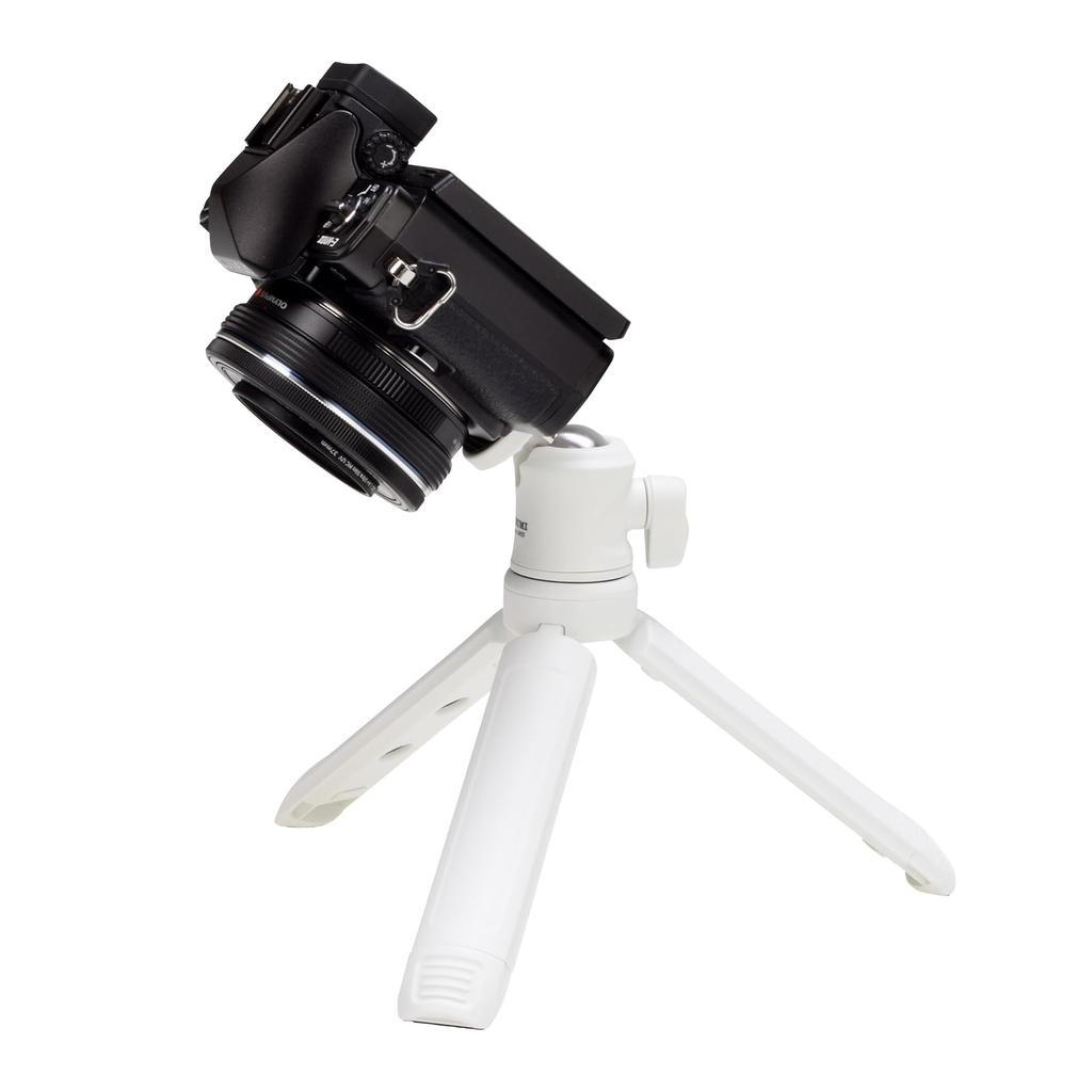 Etsumi Tetra Grip Pod Tabletop 3 Maximum Length Lightweight Tripod, Sections, 160mm, 105g, White, VE-2335
