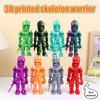 3D-gedruckte Skelett-Actionfiguren Skelett-Ritter-Figuren mit flexiblen Gelenken Sammelbares Neuheitsspielzeug für Kinder Erwachsene Geschenke