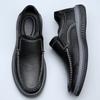 Fashion Spring Autumn Cow Leather Men's Dress Shoes New Designer Fashion Casual Loafers Male Solid Color Soft Sole Driving Shoes Man