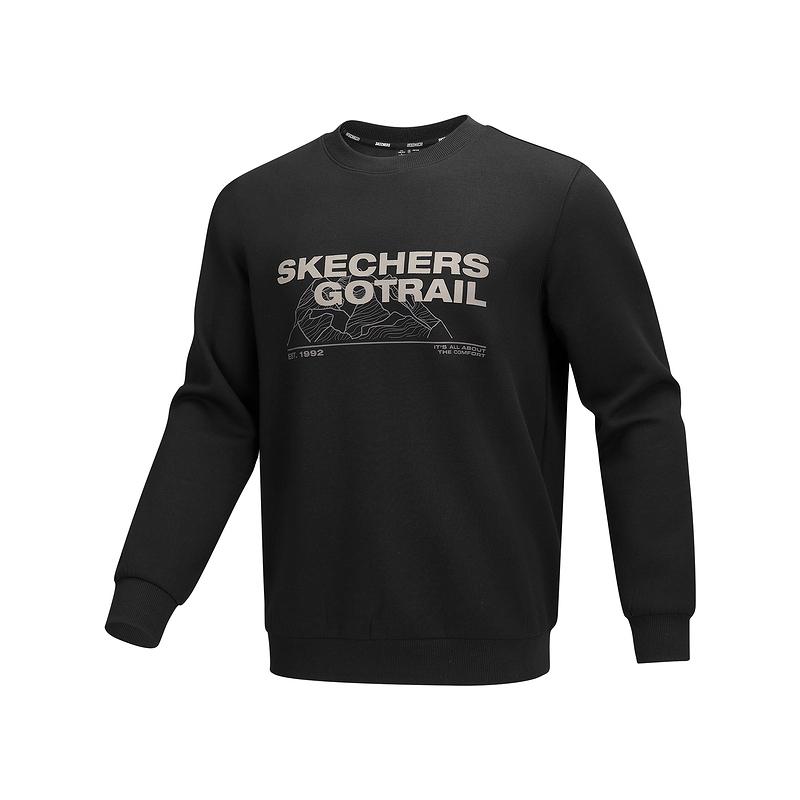 Skechers Outdoor Series Crew Neck Long Sleeve Pullover Sweatshirt Men sweatshirt P425M155-0018 S