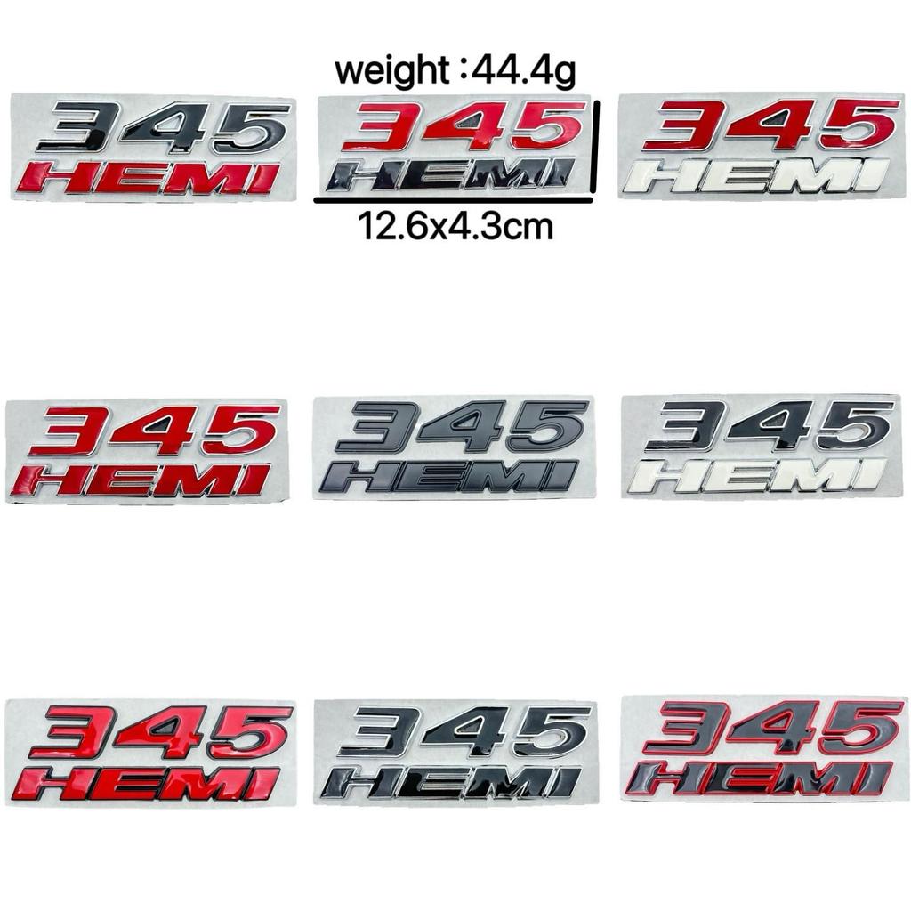 Dodge 345 HEMI Modifiziertes Emblem Aufkleber für RAM 1500/2500 Pickup Truck - Metall Autoaufkleber