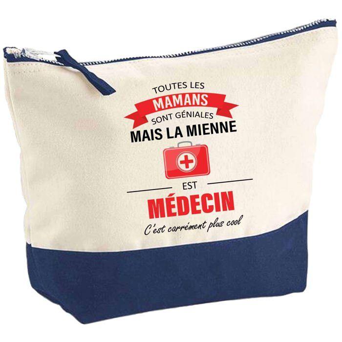 Trousse de maquillage - PLANETEE - Maman Médecin - Grand format - Coton - Impression HD