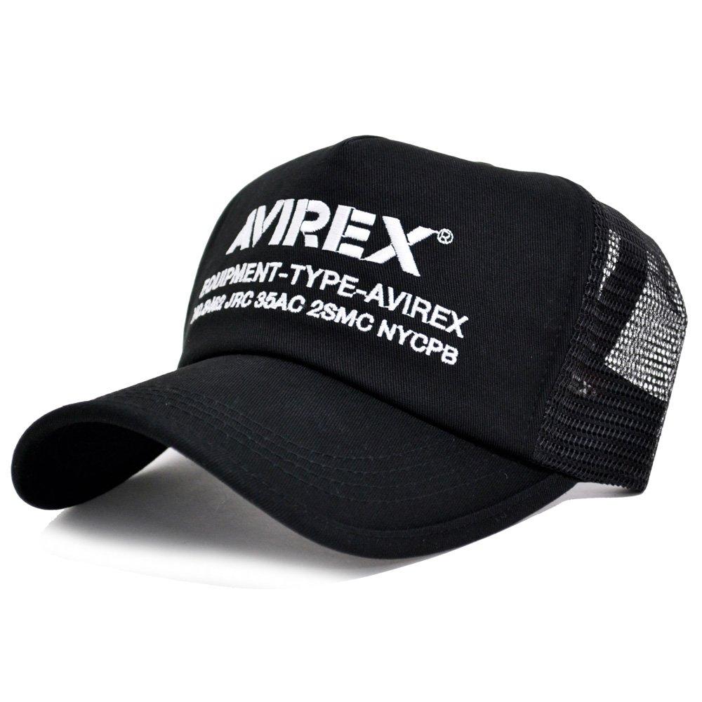

Кепка-сетка с вышитым номером Avirex 7300 для мужчин (черный)